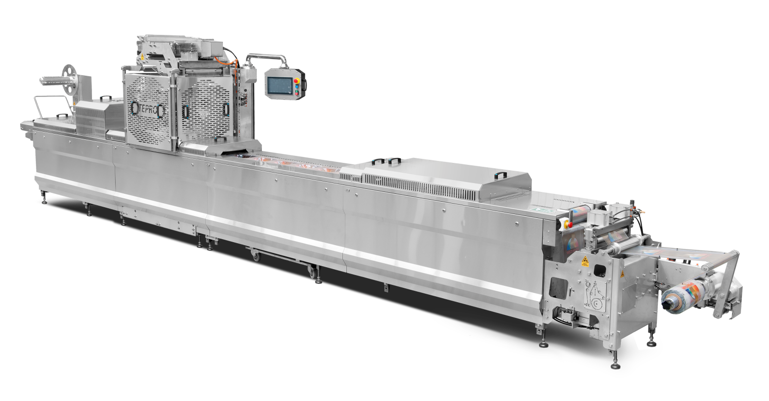 Thermoforming line for packaging of whole chicken