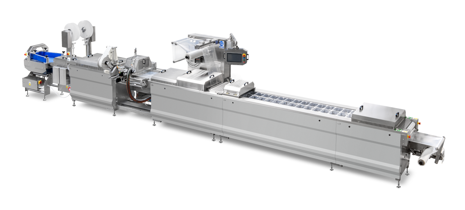 Thermoforming line for packaging of bakery products